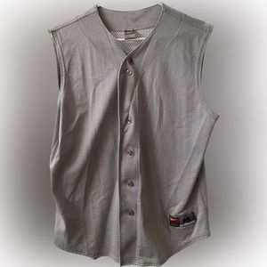 Men’s Nike Sleeveless Baseball Shirt Gray Medium